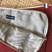Housse d'ordinateur en lin lavé - 255 g