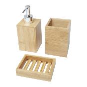 Ensemble pour salle de bain en bambou