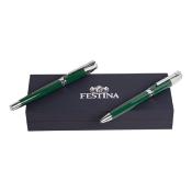 Parure Classicals Chrome Green (stylo bille & stylo plume)