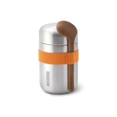 Récipient alimentaire isotherme en acier inoxydable avec cuillère