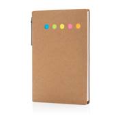 Carnet de notes A6 autocollantes avec stylo