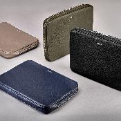 Housse pour ordinateur en cuir grainé - HUGO BOSS