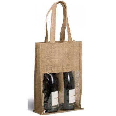 Sac porte-bouteilles en jute