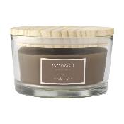 Bougie parfumée avec mèche en bois