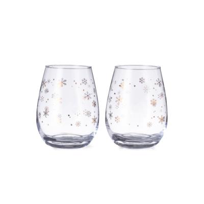Set de verres - motif flocons de neige