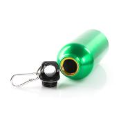 Gourde en aluminium et mousqueton - 400 ml