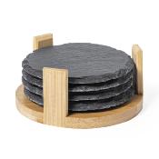 Ensemble de sous-verres en ardoise