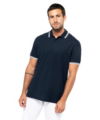 Polo homme manches courtes à rayures 180g