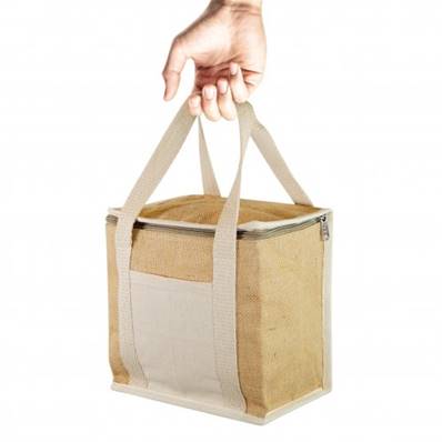 Lunch bag isotherme en toile de jute