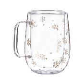 Mug isotherme en verre avec motif de Noël - 400 ml