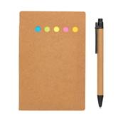 Carnet de notes A6 autocollantes avec stylo