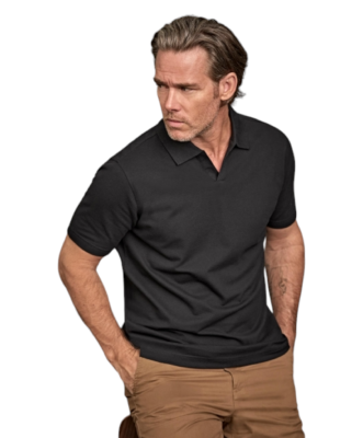 Polo stretch à col en V - Homme