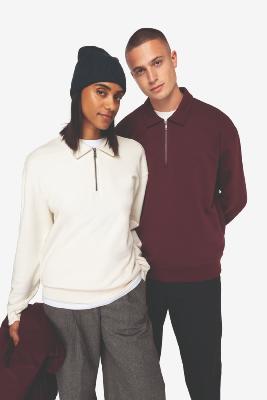 Sweat-shirt écoresponsable avec col zippé