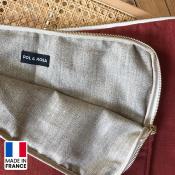 Housse d'ordinateur en lin lavé - 255 g
