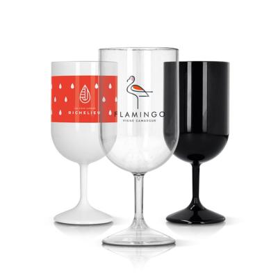 Verre à pied en plastique réutilisable - 18 cl