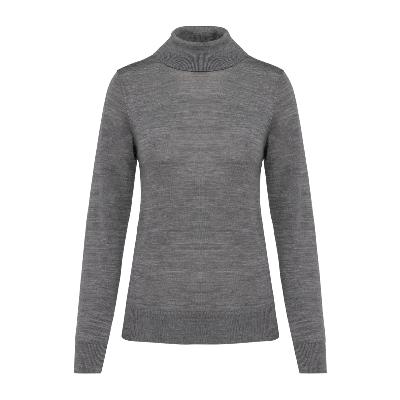 Pull Mérinos à col roulé - Femme
