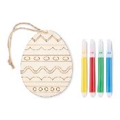 Set de coloriage sur œuf en bois
