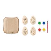Set de peinture d'œufs en bois