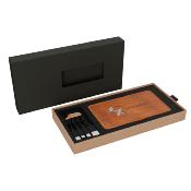 Batterie de secours/Powerbank en bois avec logo lumineux
