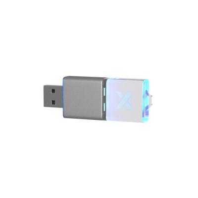 Clé USB en métal avec logo lumineux