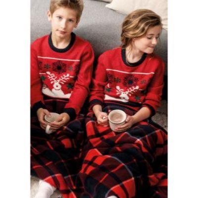 Pullover col rond de Noël - Enfant