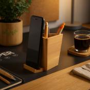 Pot à crayon avec support téléphone