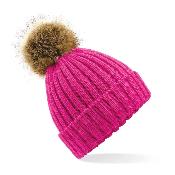 Bonnet épais avec pompon amovible