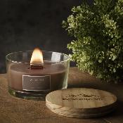 Bougie parfumée avec mèche en bois