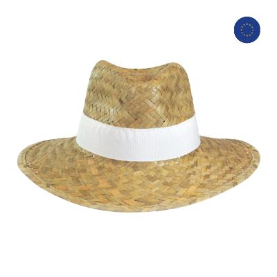 Chapeau de paille avec bandeau en RPET - Made in Europe
