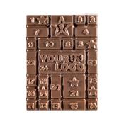 Calendrier de l'Avent dans une boîte métallique - chocolat personnalisé