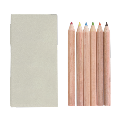 Set de 6 crayons de couleurs made in France