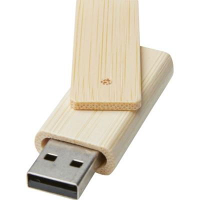 Clé USB rotative en bambou - 16 Go