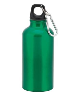 Gourde en aluminium et mousqueton - 400 ml