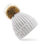 Bonnet épais avec pompon amovible