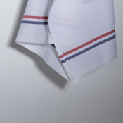 Torchon avec bandes tricolores - 100% coton