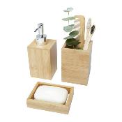 Ensemble pour salle de bain en bambou