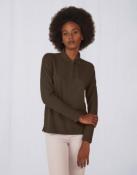 Polo manches longues en coton pour Femme - 210 g