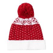 Bonnet à pompon avec motif de Noël