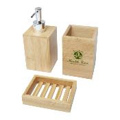 Ensemble pour salle de bain en bambou
