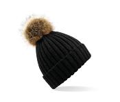 Bonnet épais avec pompon amovible