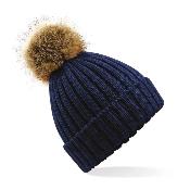 Bonnet épais avec pompon amovible