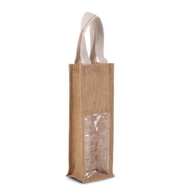 Sac porte-bouteille en jute