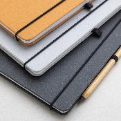 Carnet A5 à couverture rigide en cuir recyclé