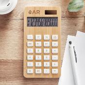 Calculatrice à double alimentation en bambou