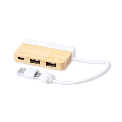 Port USB en bambou et extrait de marbre