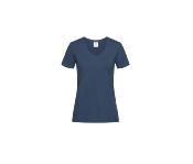 T-shirt col V - Femme - 155 g