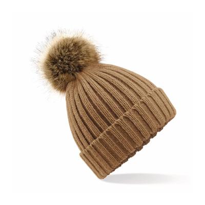 Bonnet épais avec pompon amovible