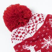Bonnet à pompon avec motif de Noël