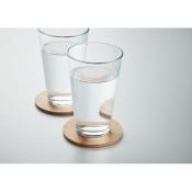 Lot de 6 sous-verres ronds en bambou