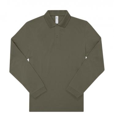 Polo manches longues en coton pour Homme - 180 g